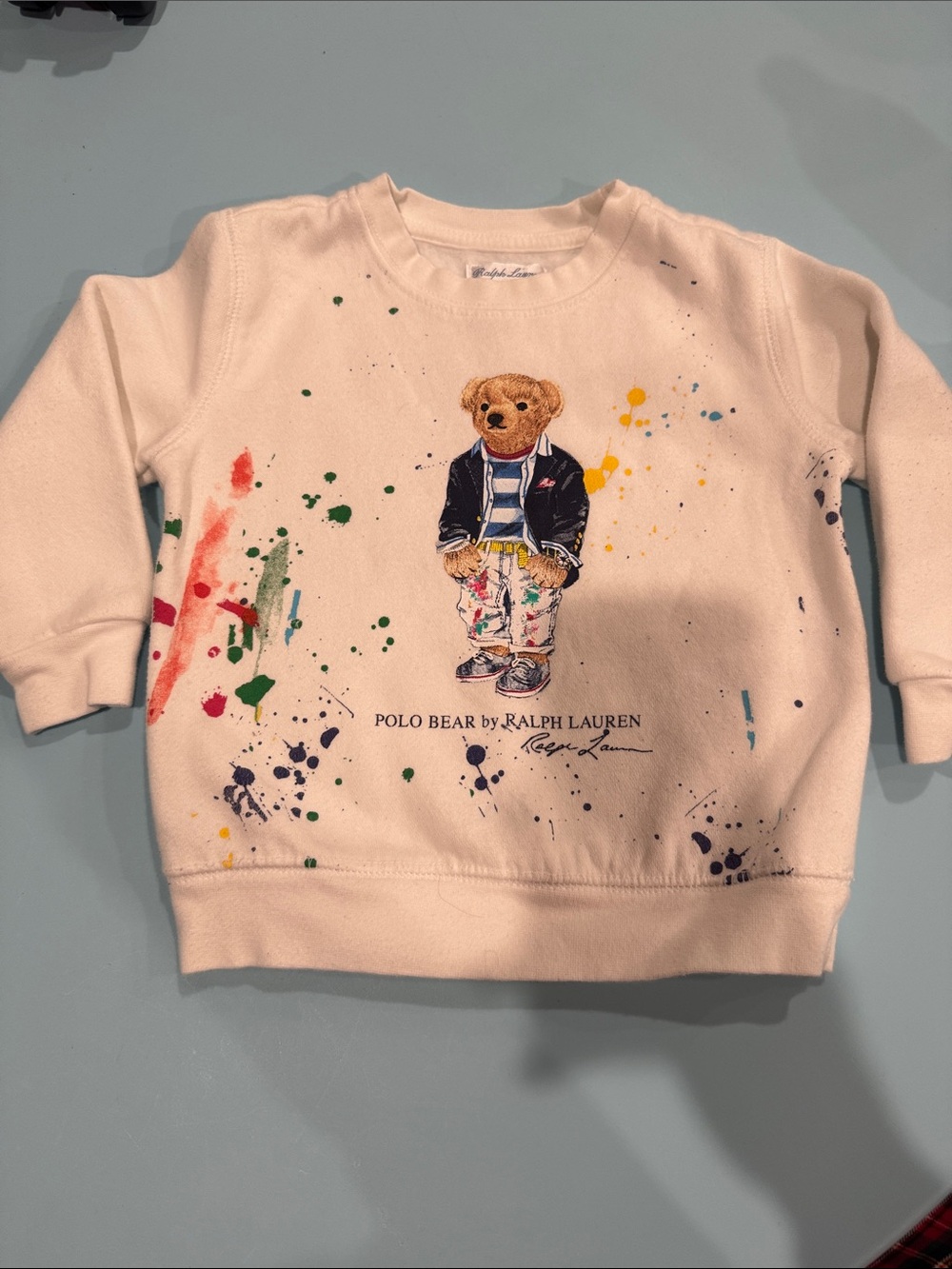 Ralph Lauren Kids white Polo Bear Sweatshirt